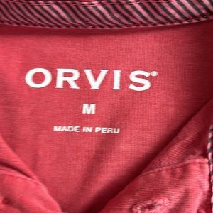 Orvis Red Men’s Polo Shirt 100% Cotton NWOT